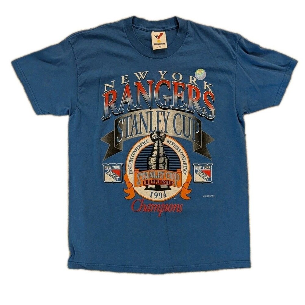 Vintage 1994 New York Rangers Stanley Cup Shirt NHL Artex Large USA Made